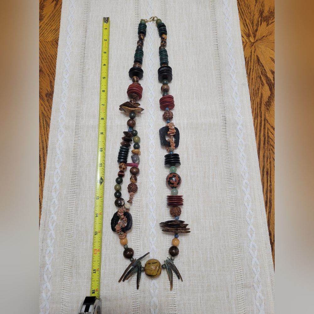 Vintage Handmade Chunky Tribal Necklace